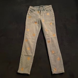 BOSTON PROPER GOLD STAR JEANS 25 WORN ONCE EXCELLENT CONDITION